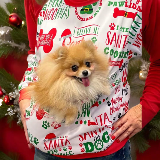 Santa Paws Christmas Pouch Sweater - Muskoka Pooch
