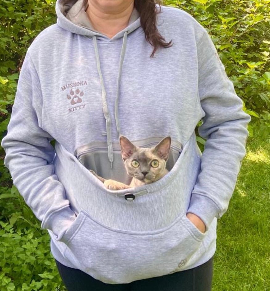 Sweater with cat pouch sale