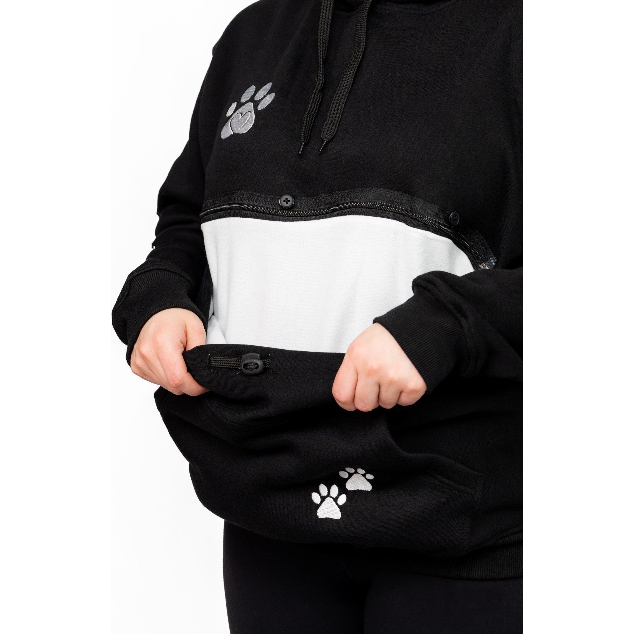 Muskoka Pooch Pet Pouch Hoodie - Fleece-Lined Pet Carrier Hoodie For Dogs & Cats